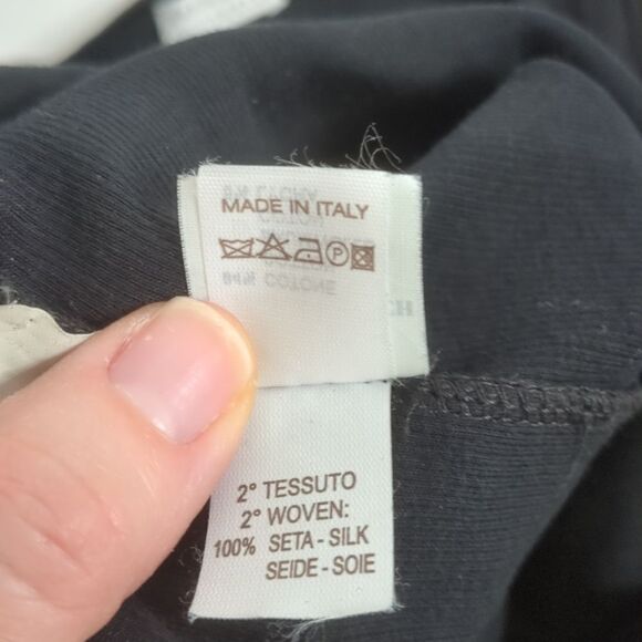 Brunello Cucinelli Black Layered Minimalist Silk Shell - Picture 7 of 10